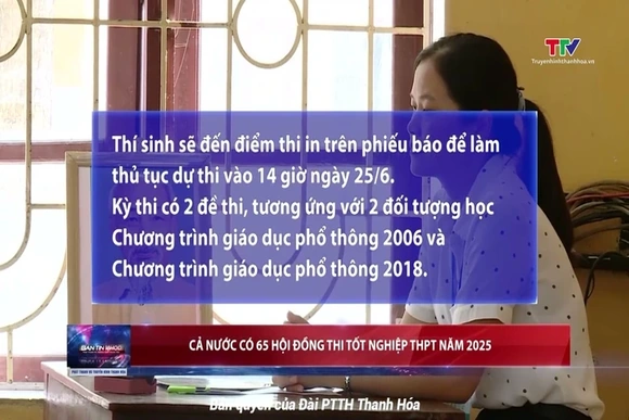 Cả nước có 65 hội đồng thi tốt nghiệp THPT năm 2025