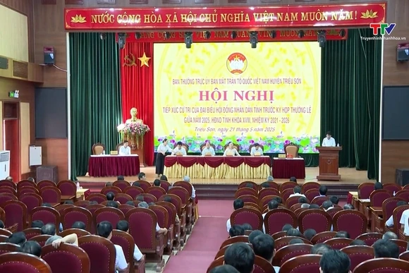 Đại biểu Hội đồng nhân dân tỉnh tiếp xúc  cử tri huyện Triệu Sơn
