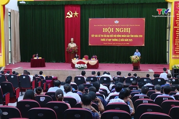 Đại biểu HĐND tỉnh tiếp xúc cử tri tại huyện Thạch Thành