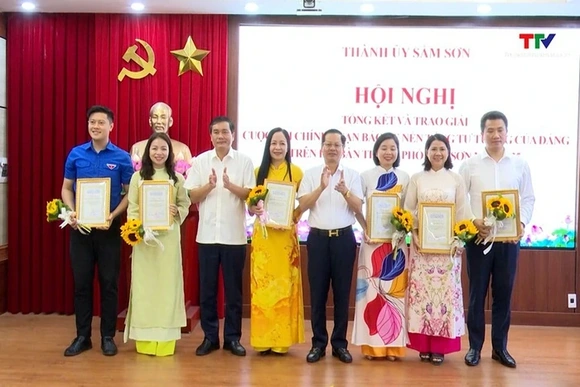Sầm Sơn tổng kết cuộc thi chính luận bảo vệ nền tảng tư tưởng của Đảng năm 2025