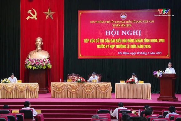 Đại biểu HĐND tỉnh khoá XVIII tiếp xúc cử tri huyện Yên Định