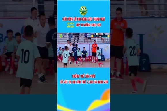 Không thể cản phá! Cú sút xa ghi bàn thứ 2 cho U8 Nghi Sơn