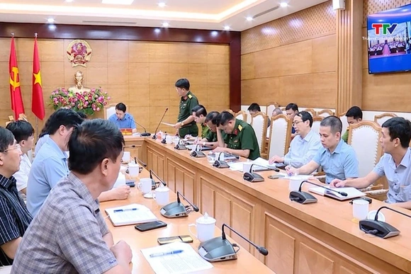 Vận hành thử nghiệm hội nghị trực tuyến ứng phó khẩn cấp với tình huống thiên tai trên địa bàn xã Mư