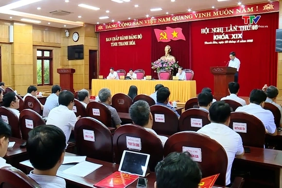 Hội nghị lần thứ 46 Ban chấp hành Đảng bộ tỉnh khóa XIX