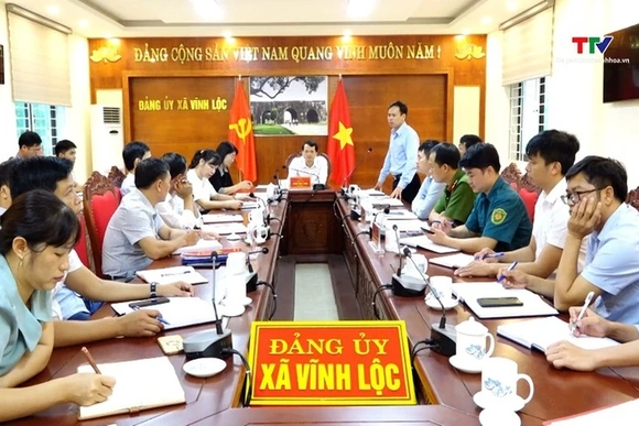 Đảng uỷ xã Vĩnh Lộc tổ chức hội nghị cán bộ chủ chốt