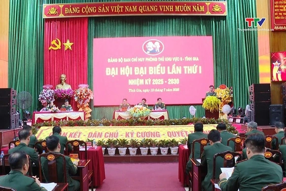 Đại hội Đảng bộ Ban Chỉ huy phòng thủ khu vực 5 - Tĩnh Gia lần thứ I, nhiệm kỳ 2025 - 2030