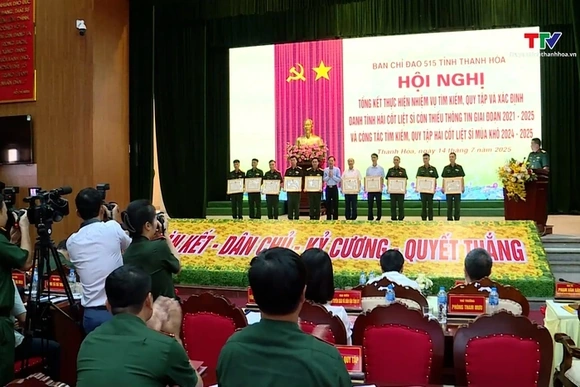 Giai đoạn 2021 – 2025, Thanh Hoá tìm kiếm quy tập 109 hài cốt liệt sĩ