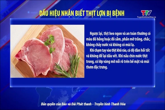 Dấu hiệu nhận biết thịt lợn bị bệnh