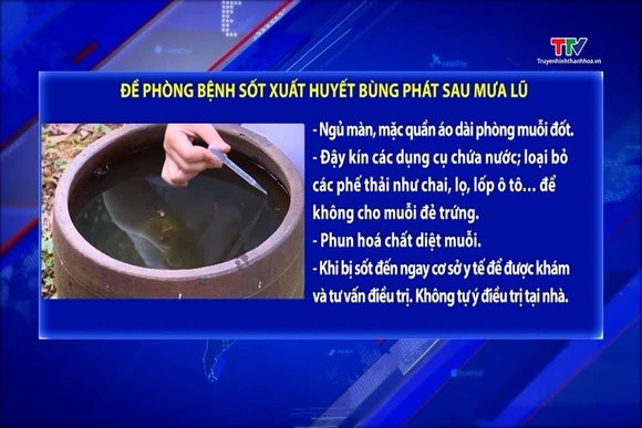 Đề phòng bệnh sốt xuất huyết bùng phát sau mưa lũ
