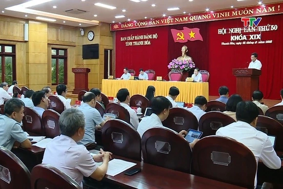 Hội nghị lần thứ 50 Ban chấp hành Đảng bộ tỉnh khóa XIX