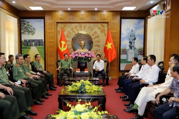 Bộ trưởng Bộ Công an làm việc với Ban Thường vụ Tỉnh ủy Thanh Hóa