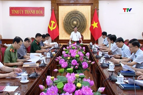 Cho ý kiến về phương án tổ chức phục vụ Đại hội đại biểu Đảng bộ tỉnh Thanh Hoá lần thứ XX, nhiệm kỳ