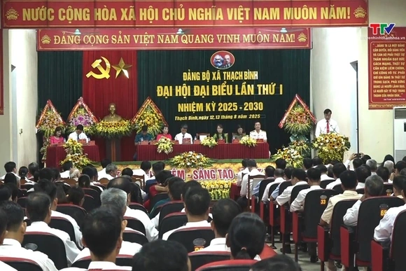 Đại hội Đảng bộ xã Thạch Bình lần thứ nhất, nhiệm kỳ 2025 - 2030