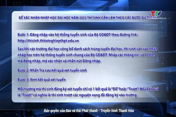 Thí sinh cần xác nhận nhập học trực tuyến trên hệ thống Bộ Giáo dục và Đào tạo