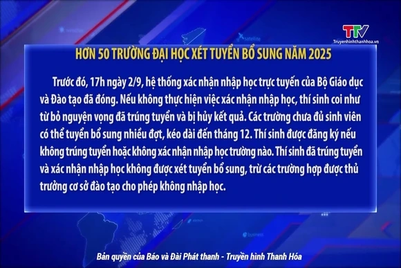 Hơn 50 trường đại học xét tuyển bổ sung năm 2025