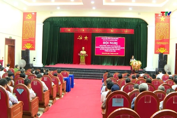 Xã Quảng Bình quán triệt, triển khai Nghị quyết Đại hội đại biểu Đảng bộ xã