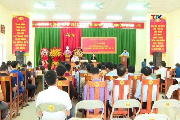 Hội nghị triển khai Nghị quyết Đại hội đại biểu Đảng bộ xã Quang Chiểu lần thứ I