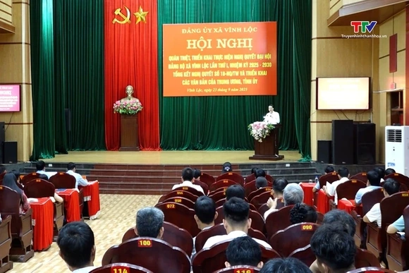 Xã Vĩnh Lộc quán triệt, triển khai Nghị quyết Đại hội