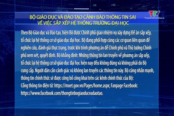 Bộ Giáo dục và Đào tạo cảnh báo thông tin sai về việc sắp xếp hệ thống trường đại học