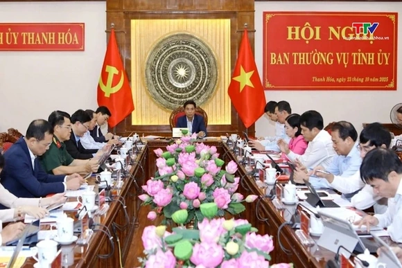 Hội  nghị  Ban Thường vụ Tỉnh ủy ngày 23/10