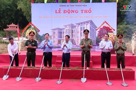 Khởi công xây dựng trụ sở làm việc Công an xã Hiền Kiệt