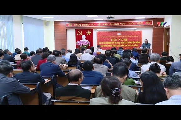 Mặt trận Tổ quốc phường Hạc Thành lấy ý kiến đóng góp dự thảo văn kiện trình Đại hội lần thứ XIV của