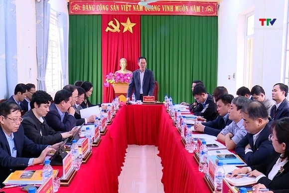 Phó Bí thư Tỉnh uỷ Trịnh Tuấn Sinh làm việc với các xã Thạch Quảng, Thành Vinh, Thạch Bình