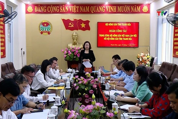 Phó Chủ tịch Hội Nông dân Việt Nam làm việc tại Thanh Hóa