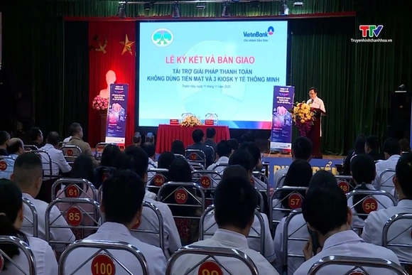 Ký kết hợp tác về giải pháp thanh toán không dùng tiền mặt tại Bệnh viện Đa khoa tỉnh Thanh Hoá