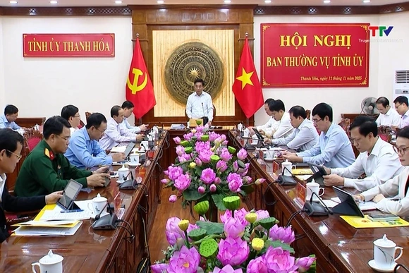 Hội nghị Ban Thường vụ Tỉnh ủy ngày 12/11