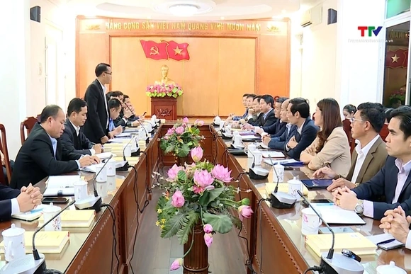 Đoàn công tác nước Cộng hòa Dân chủ Nhân dân Lào trao đổi kinh nghiệm quản lý báo chí tại Thanh Hoá