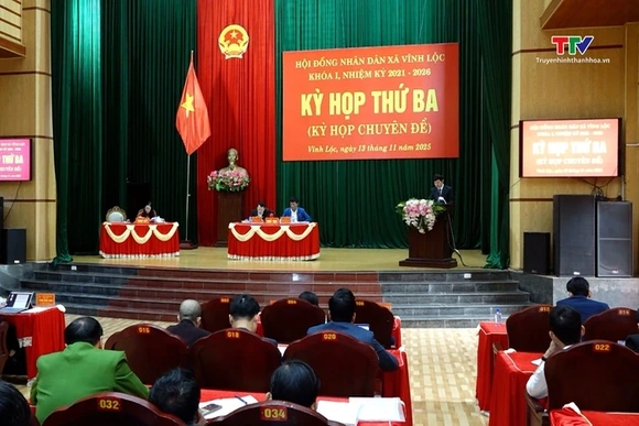 Kỳ họp thứ 3 Hội đồng Nhân dân xã Vĩnh Lộc khóa I, nhiệm kỳ 2021 - 2026