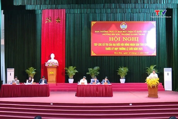 Tổ Đại biểu HĐND tỉnh tiếp xúc cử tri các phường Bỉm Sơn và Quang Trung