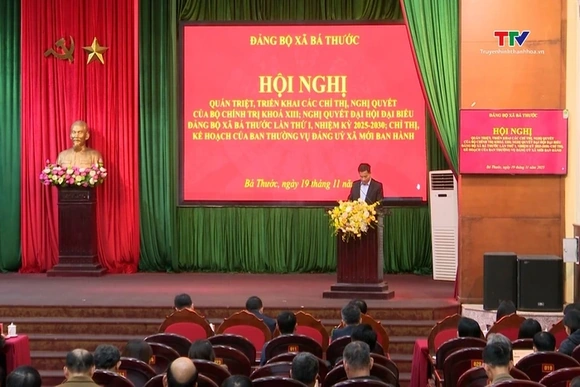 Xã Bá Thước quán triệt, triển khai các Chỉ thị, Nghị quyết