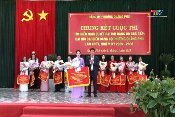 Đảng ủy phường Quảng Phú tổ chức thành công Cuộc thi tìm hiểu Nghị quyết đại hội đảng các cấp