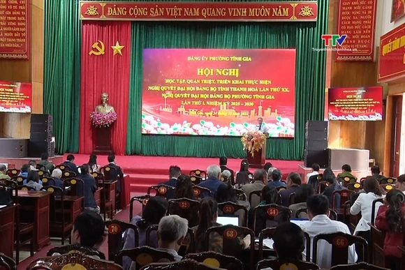 Đảng uỷ phường Tĩnh Gia học tập, quán triệt, triển khai thực hiện nghị quyết Đại hội Đảng bộ tỉnh lầ
