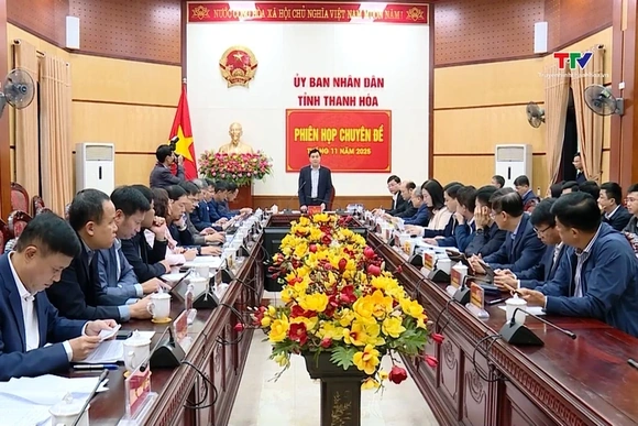 Phiên họp chuyên đề Ủy ban Nhân dân tỉnh tháng 11