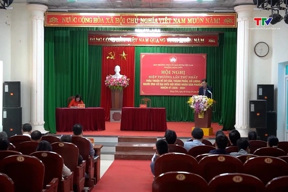 Hội nghị hiệp thương lần thứ nhất giới thiệu người được ứng cử đại biểu HĐND phường Đông Tiến, nhiệm