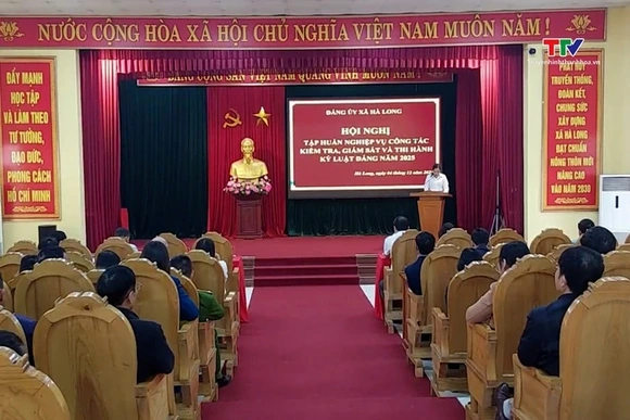 Xã Hà Long: Tập huấn nghiệp vụ kiểm tra, giám sát và thi hành kỷ luật Đảng