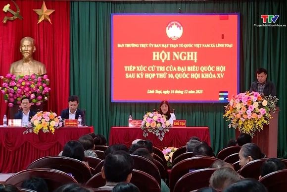 Đoàn ĐBQH tỉnh Thanh Hoá tiếp xúc cử tri xã Lĩnh Toại và Nga An