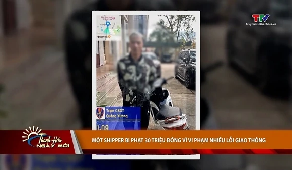 Một shipper bị phạt 30 triệu đồng vì vi phạm nhiều lỗi giao thông