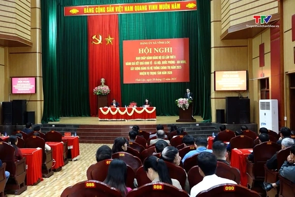 Xã Vĩnh Lộc tổ chức Hội nghị Ban Chấp hành Đảng bộ xã lần thứ 6