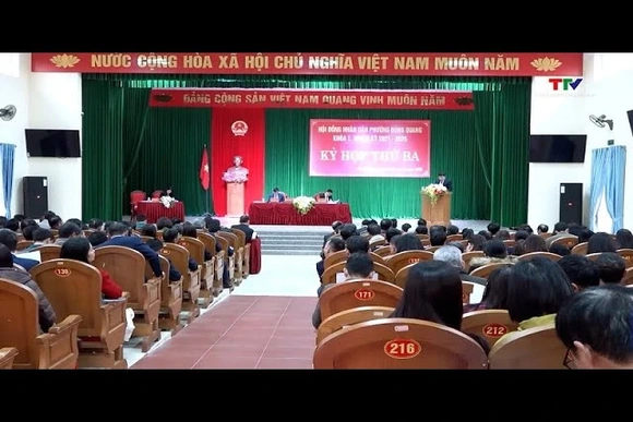Hội đồng Nhân dân phường Đông Quang tổ chức kỳ họp thứ Ba, khóa I, nhiệm kỳ 2021 – 2026