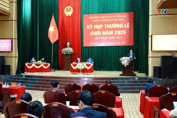 Hội đồng Nhân dân xã Vĩnh Lộc tổ chức kỳ họp thường lệ cuối năm 2025