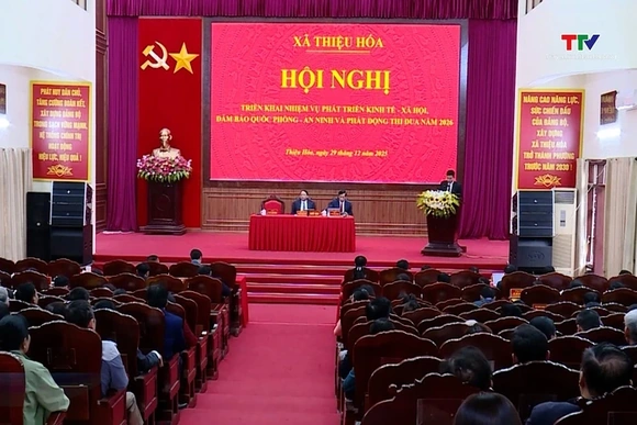 Xã Thiệu Hóa triển khai nhiệm vụ phát triển kinh tế - xã hội năm 2026