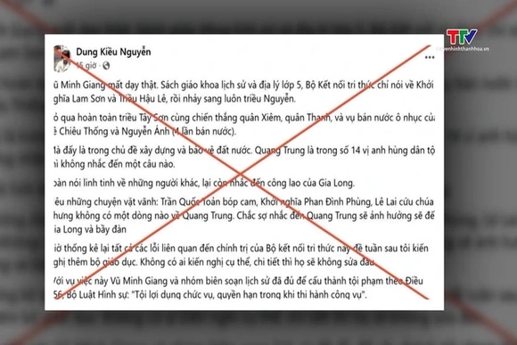 Bộ Giáo dục và Đào tạo phản hồi thông tin xuyên tạc về nội dung lịch sử trong sách giáo khoa