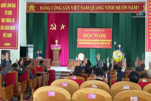 Xã Thọ Lập lấy ý kiến cử tri nơi công tác đối với người ứng cử đại biểu HĐND xã, nhiệm kỳ 2026 - 203