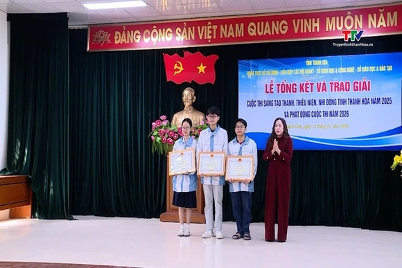 Trao giải cuộc thi ''Sáng tạo thanh, thiếu niên, nhi đồng Thanh Hoá năm 2025&#