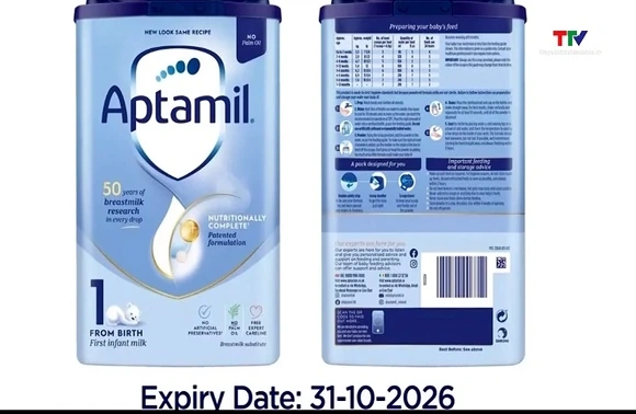 Khẩn trương rà soát việc sản phẩm sữa công thức Aptamil Infant Formula