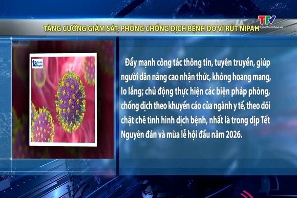 Tăng cường giám sát, phòng chống dịch bệnh do vi rút Nipah